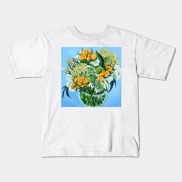 Mothers Day Bouquet Kids T-Shirt by veroniqueayac